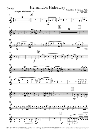 Hernando's Hideaway (arr. Bill Willis)