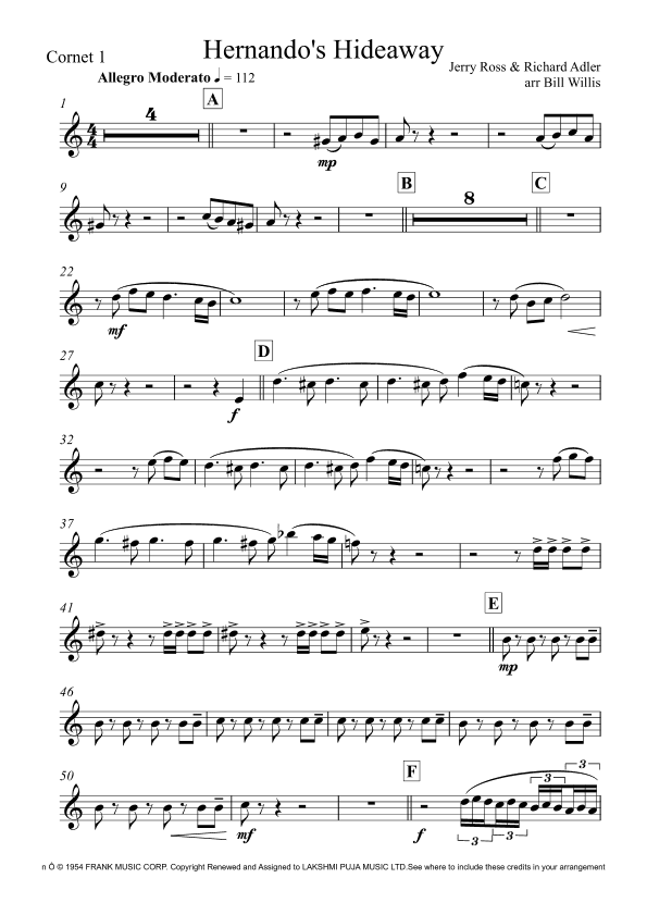 Hernando's Hideaway (arr. Bill Willis)