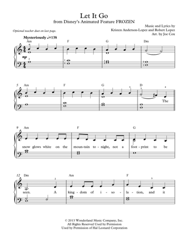 Let It Go (from Frozen) (arr. Joe Cox)
