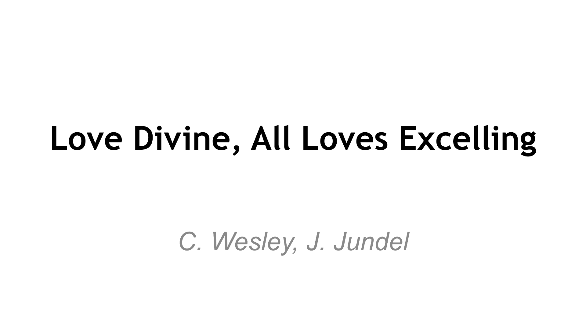 Love Divine All Loves Excelling (arr. Brian Kim)