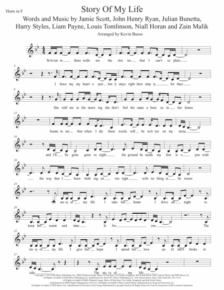 Story Of My Life (arr. Kevin Busse)