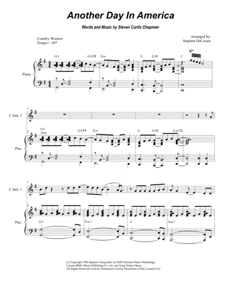 Another Day In America (arr. Stephen DeCesare)