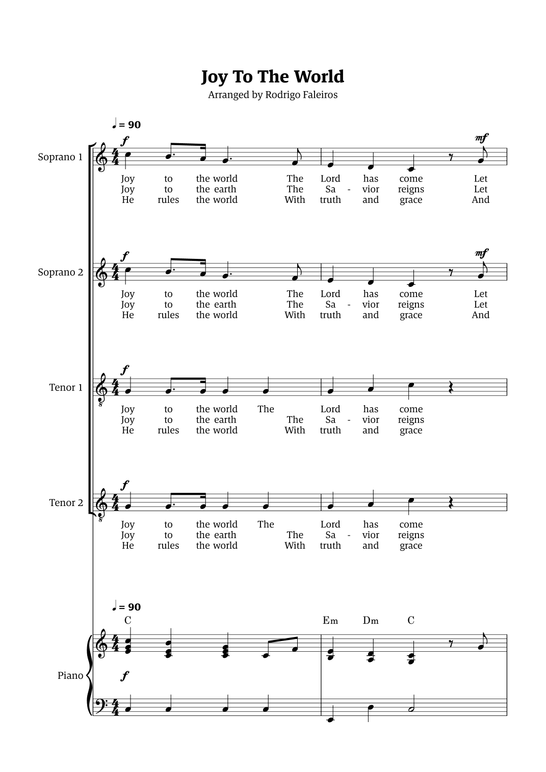 Joy To The World (arr. Rodrigo Faleiros)
