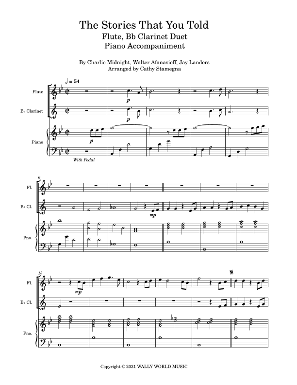 The Stories That You Told (arr. Cathy Stamegna)