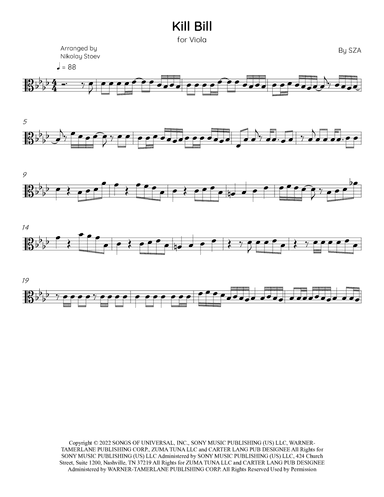 Kill Bill (arr. Nikolay Stoev)