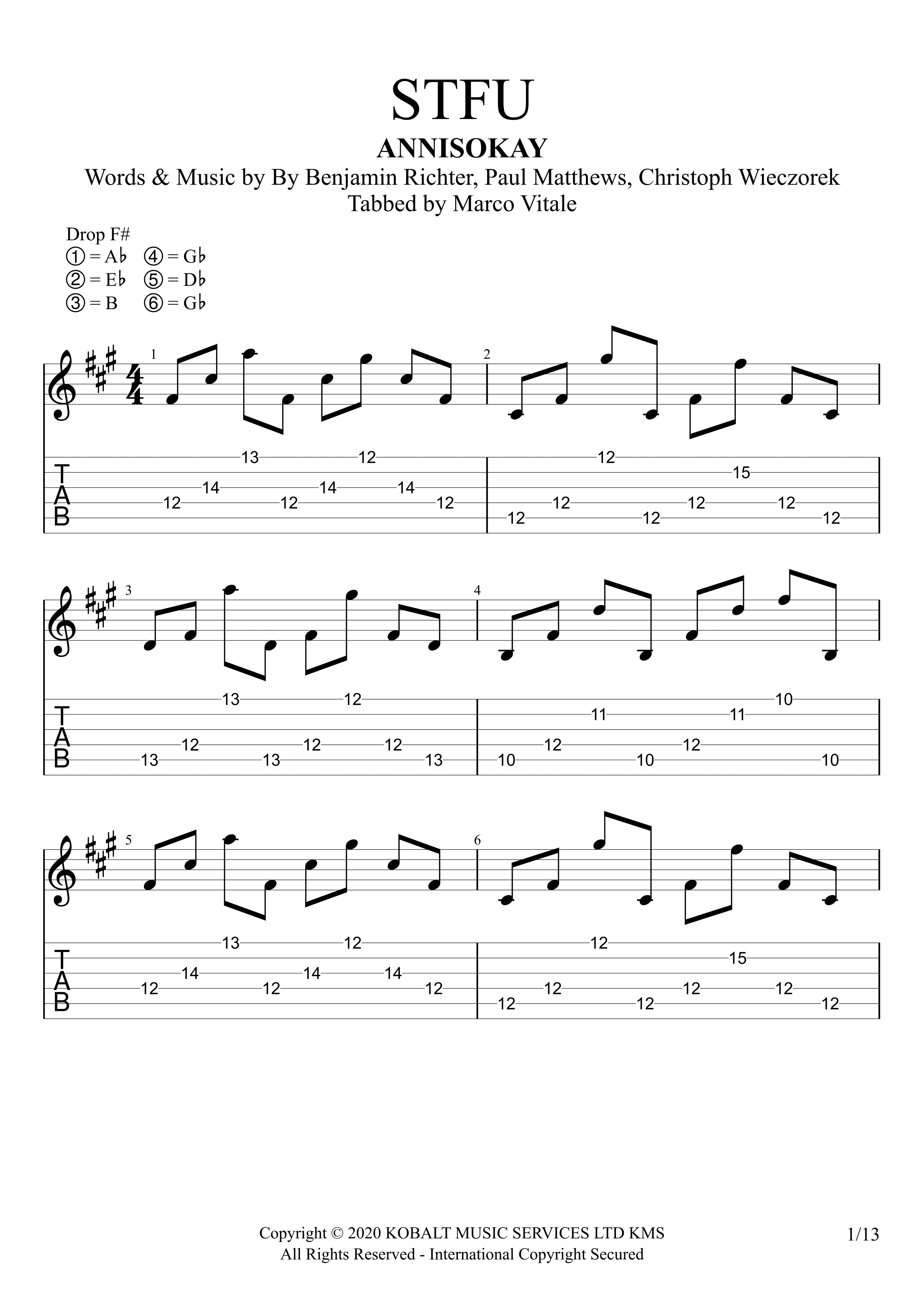 Stfu (arr. Marco Vitale)