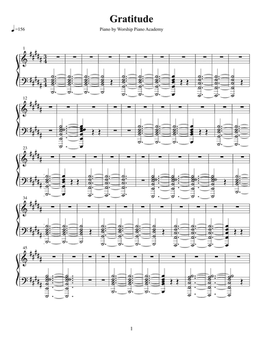 Gratitude (arr. Worship Piano Academy)