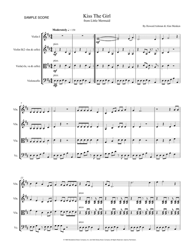 Kiss The Girl (arr. Sherry Lewis Publishing)