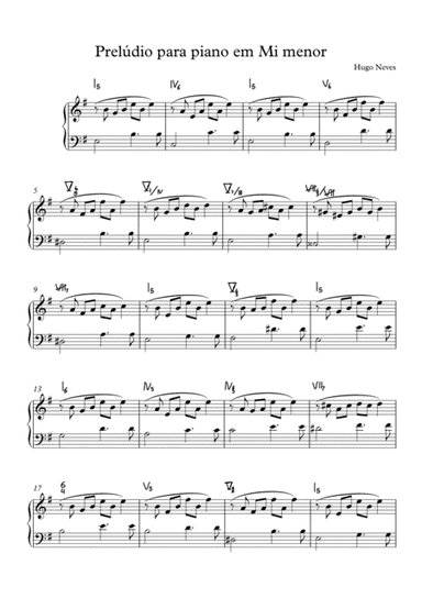Prelude for piano in E minor