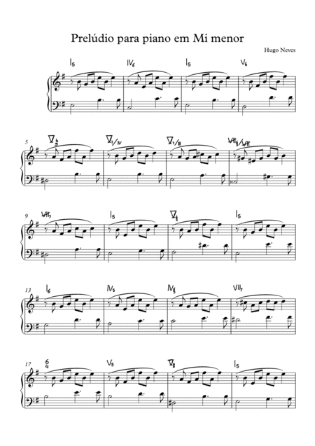 Prelude for piano in E minor
