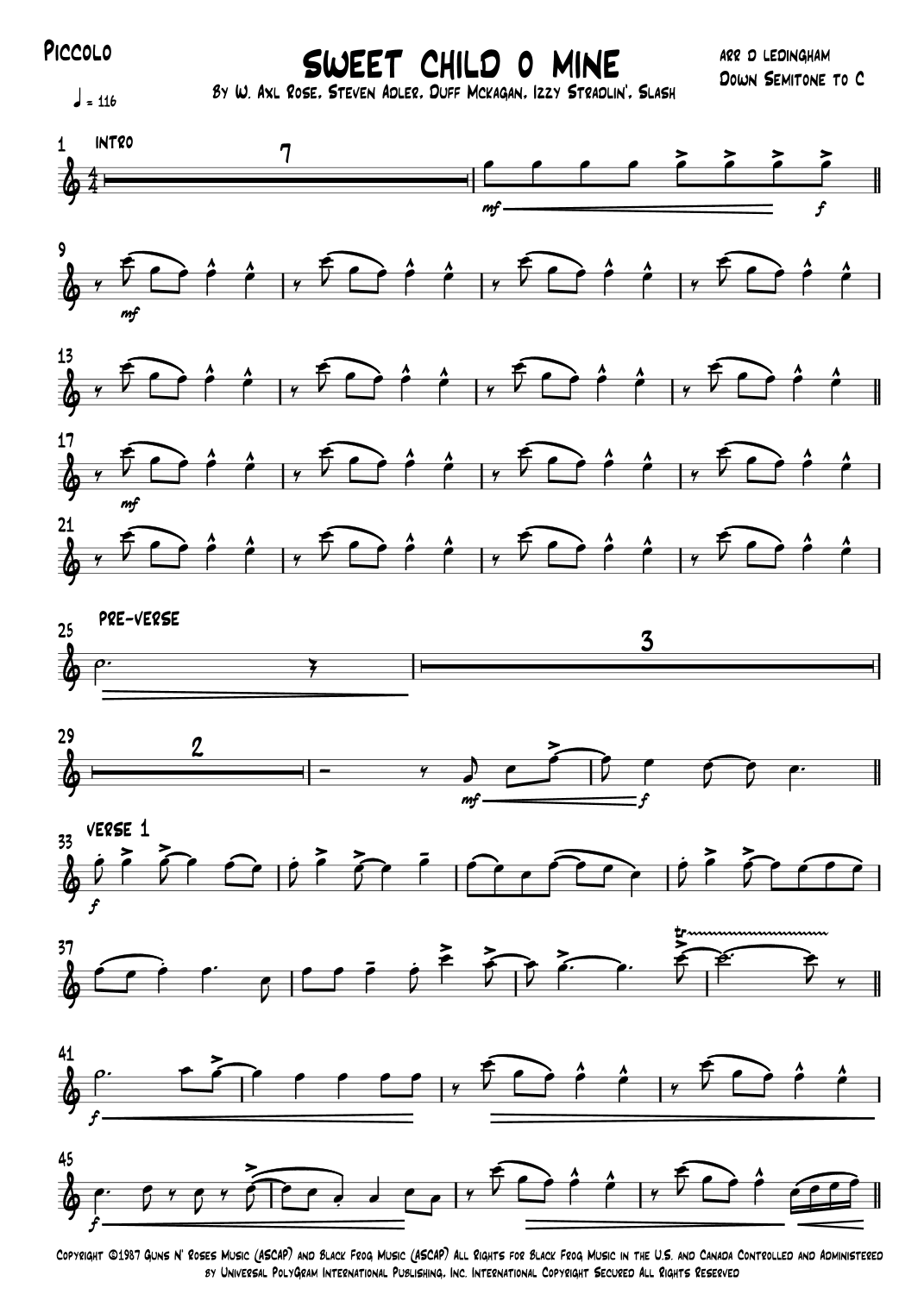 Sweet Child O' Mine (arr. Musiscorz)
