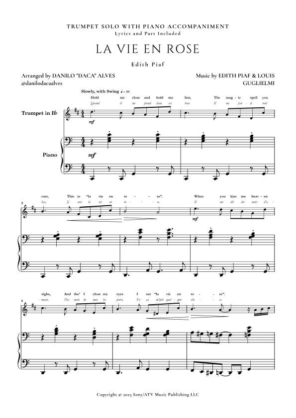 La Vie En Rose (arr. Danilo "Daca" Alves)