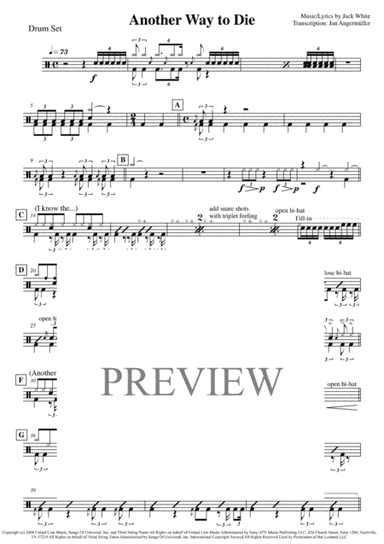 Another Way To Die (arr. Jan Angermüller)