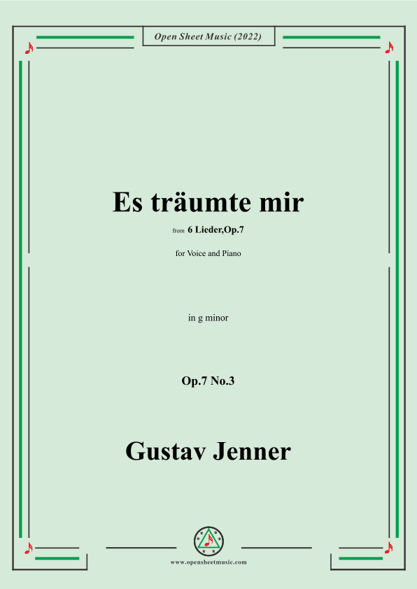 Jenner-Es träumte mir,in g minor,Op.7 No.3 (arr. OSM Press)