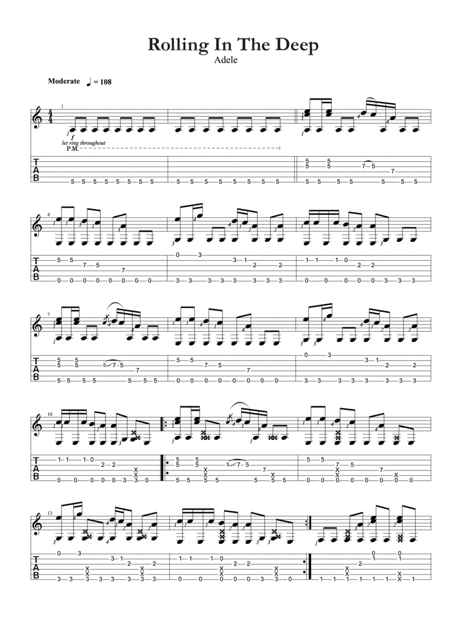 Rolling In The Deep (arr. Sungha Jung)