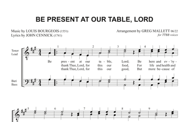 Be Present At Our Table, Lord (arr. Greg Mallett)