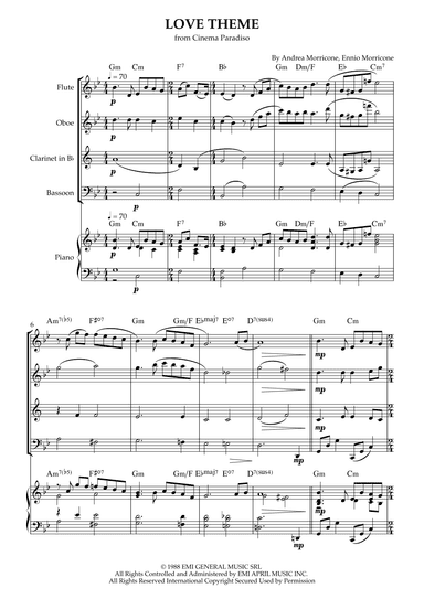 Love Theme (tema D'amore) (arr. Karen Gueiros)