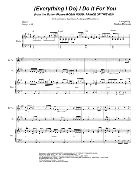 (Everything I Do) I Do It For You (arr. Stephen DeCesare)