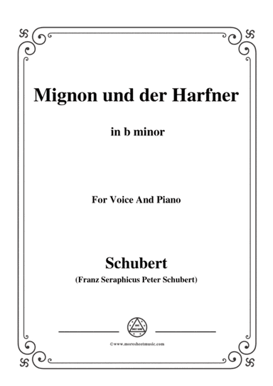Schubert-Mignon und der Harfner (duet),in b minor,for Voice&Piano (arr. MSM)