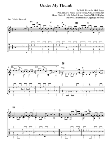 Under My Thumb (arr. Gabriel Deutsch)