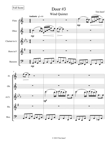 Door #3 -- A Wind Quintet