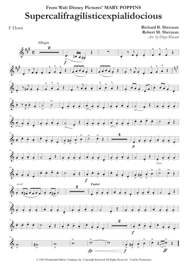 Supercalifragilisticexpialidocious (arr. Diego Marani)