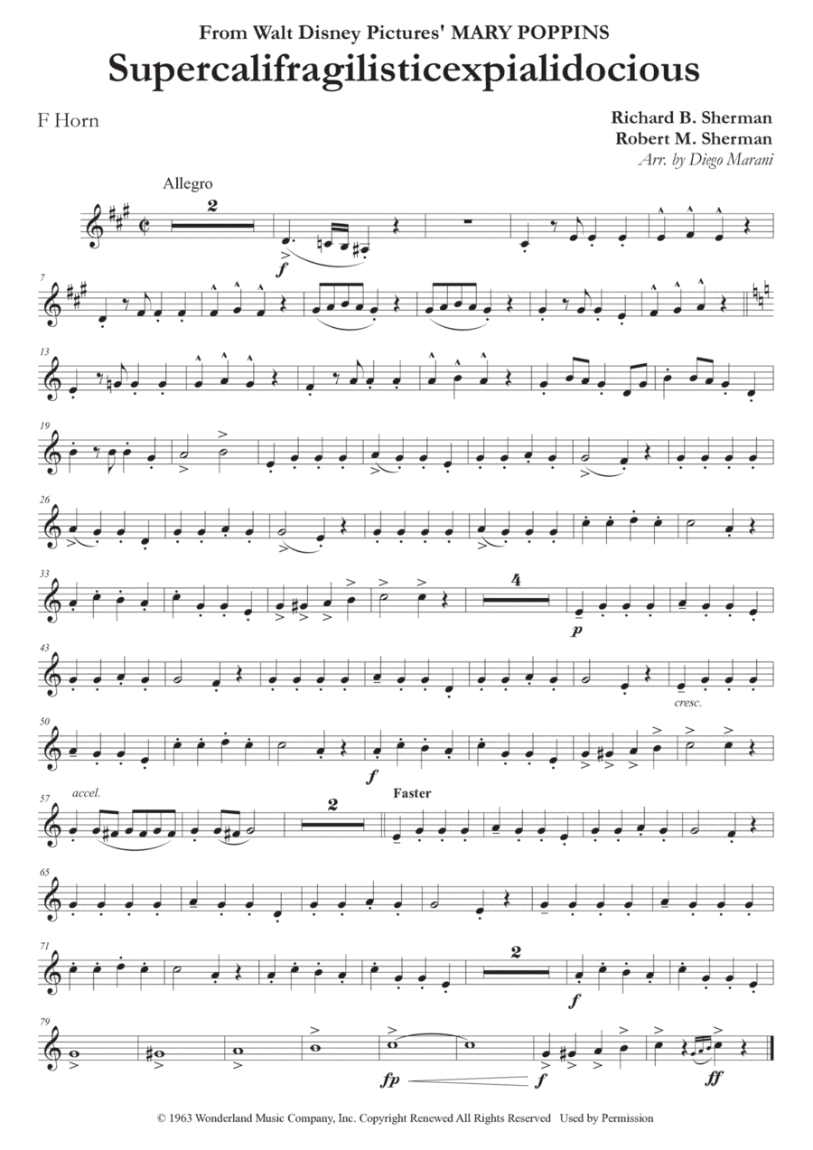 Supercalifragilisticexpialidocious (arr. Diego Marani)