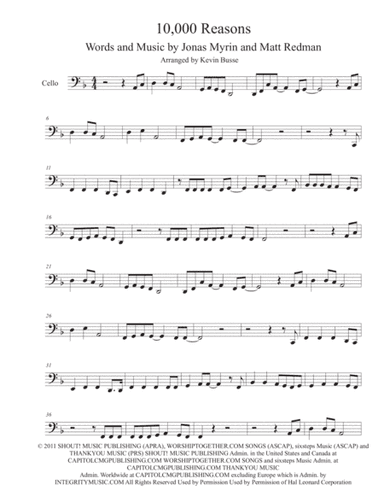 10,000 Reasons (Bless The Lord) (arr. Kevin Busse)