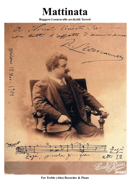 Mattinata for Alto (Treble) Recorder & Piano (arr. Keith Terrett)
