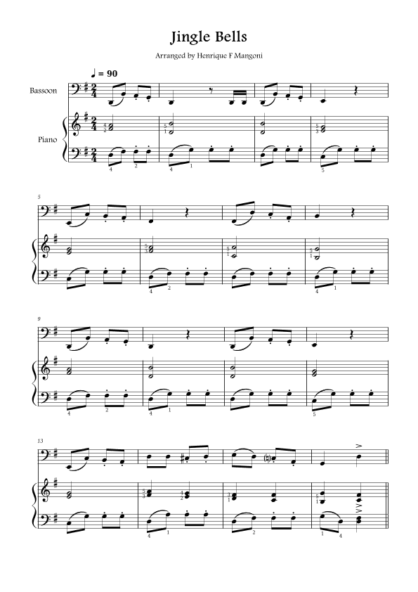 Jingle Bells (arr. Henrique F Mangoni)