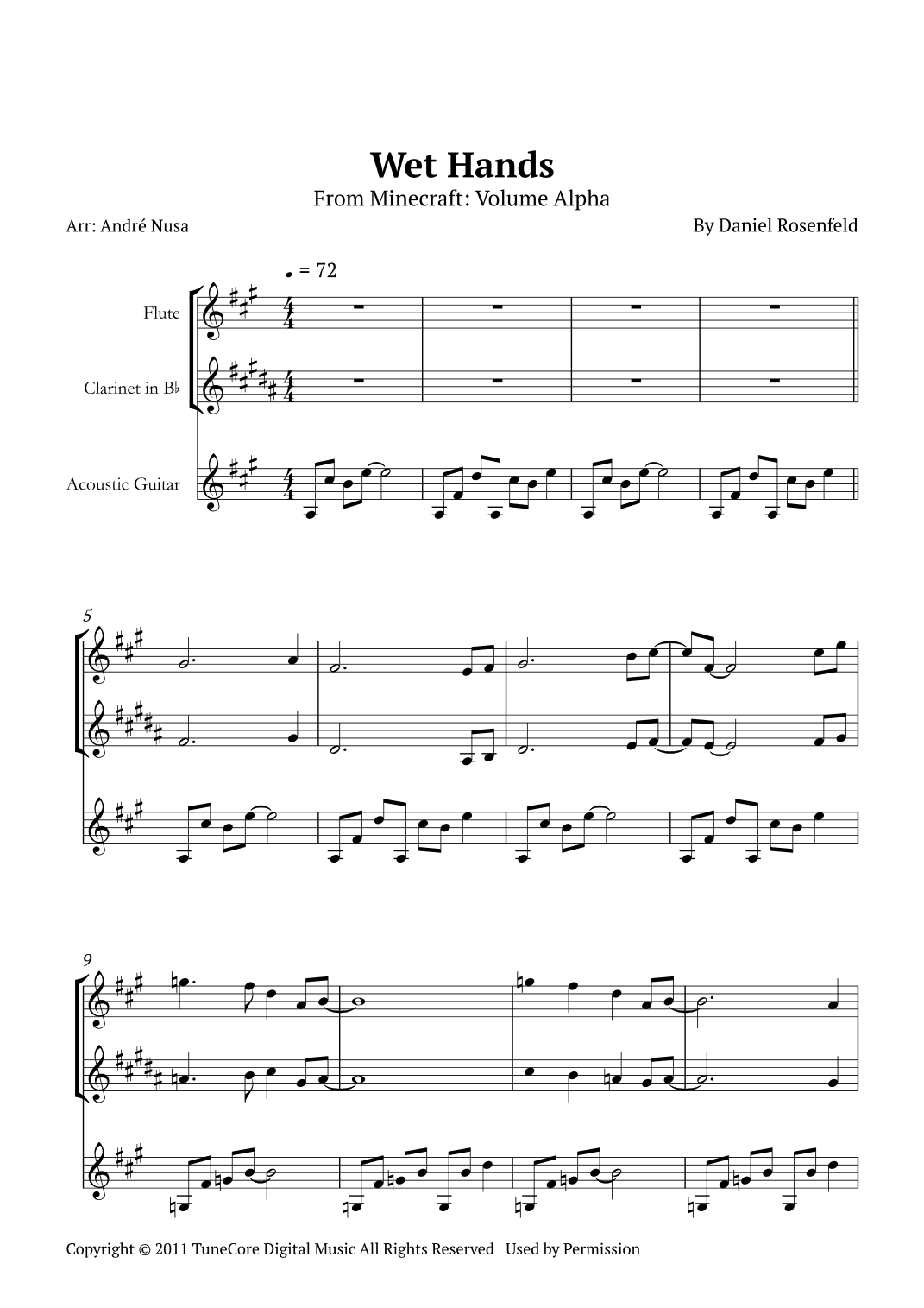 Wet Hands (arr. André Nusa)