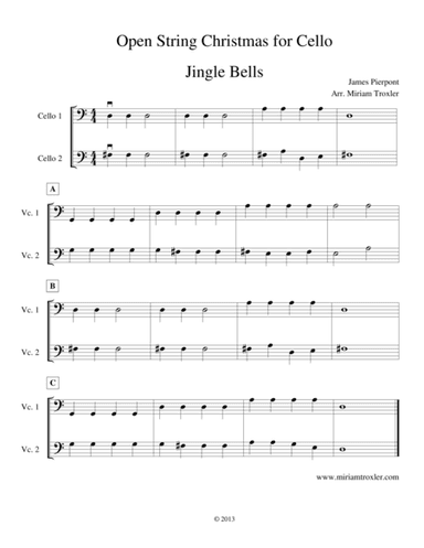 Open String Christmas for Cello (arr. Miriam Troxler)