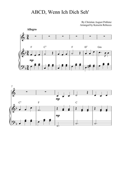 ABCD, Wenn Ich Dich Seh' (arr. Kaiserin Rebecca)