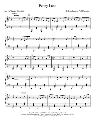 Penny Lane (arr. Thomas Westphal)