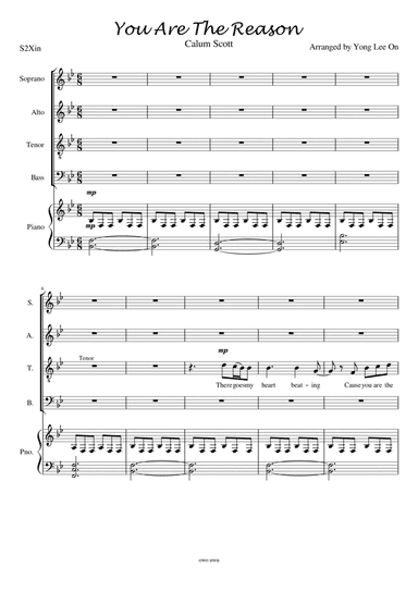 You Are The Reason (arr. Published Harmony Valarie)