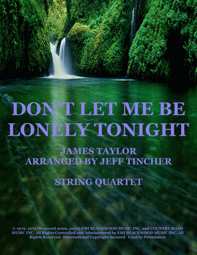 Don't Let Me Be Lonely Tonight (arr. Jeff Tincher)