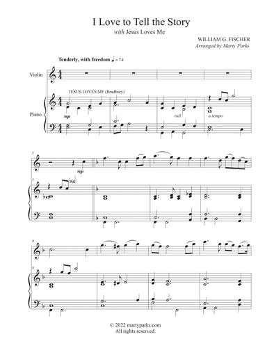 I Love to Tell the Story (Violin-Piano) (arr. Marty Parks)