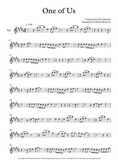 One Of Us (arr. Gabriel Eleutério)
