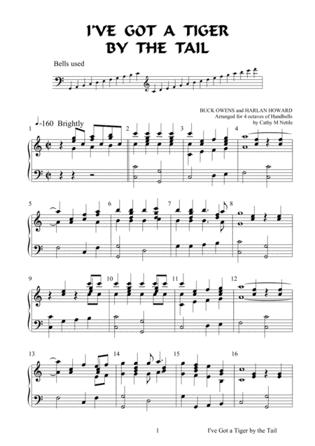 I've Got A Tiger By The Tail (arr. Cathy M Nettle)