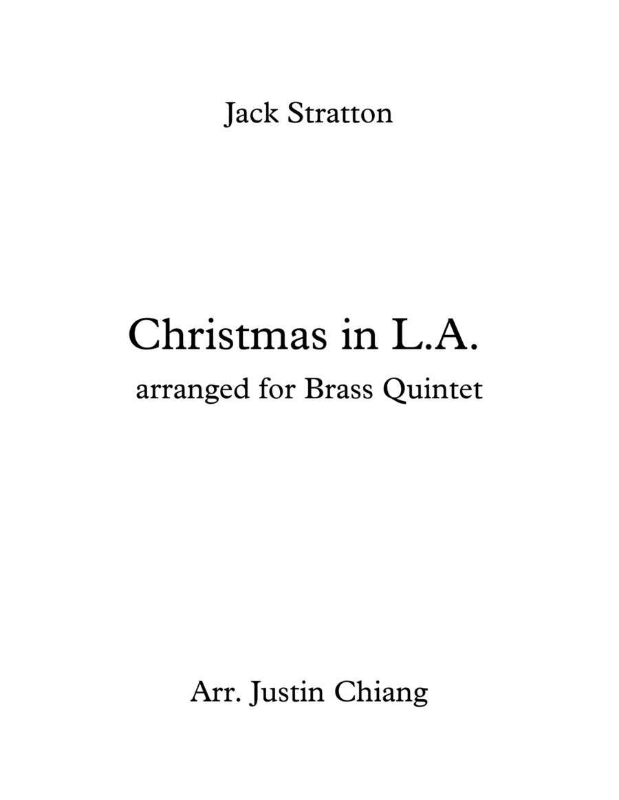 Christmas In L.a. (arr. Justin Chiang)
