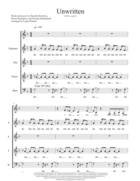 Unwritten (arr. Logan Widmor)