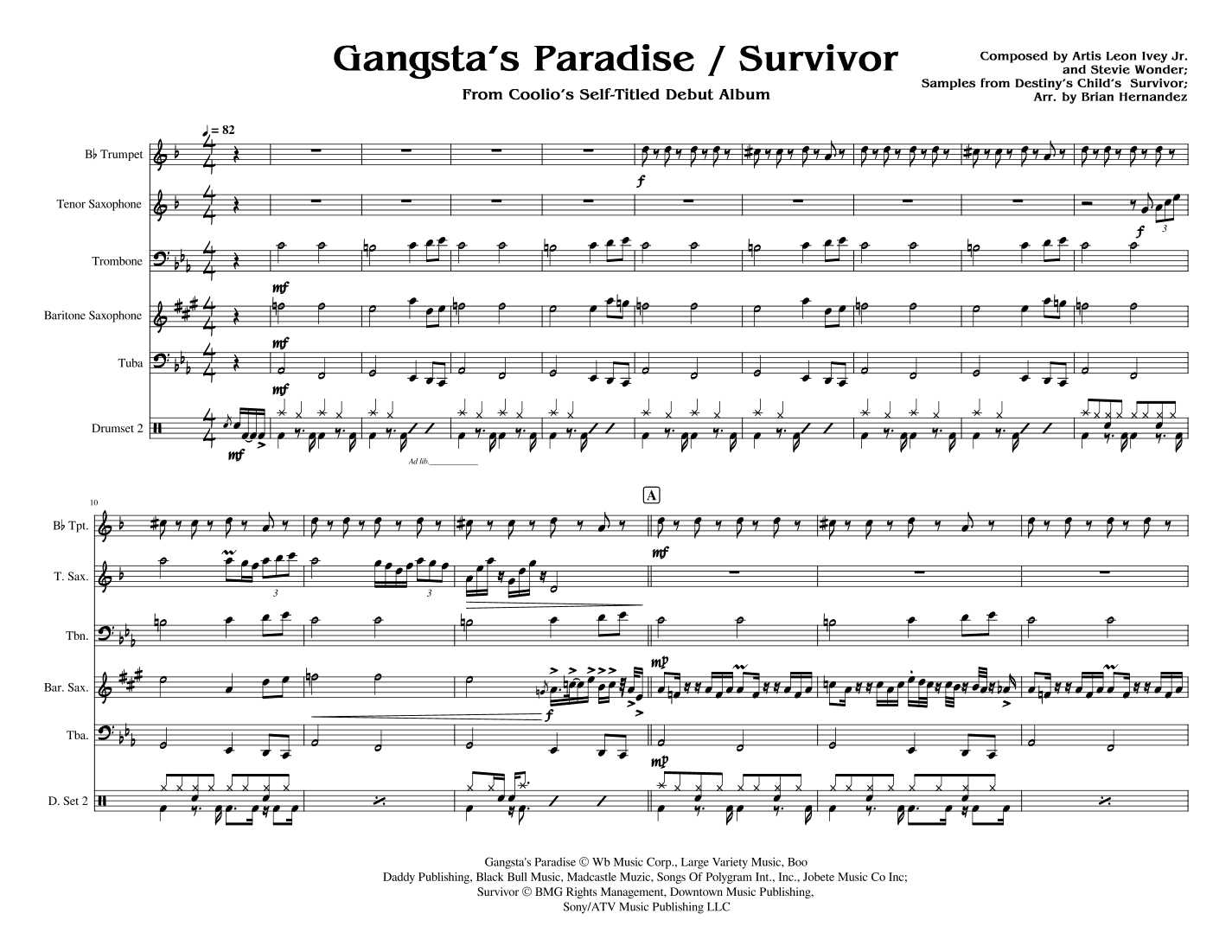 Gangsta's Paradise (arr. Brian Hernandez)