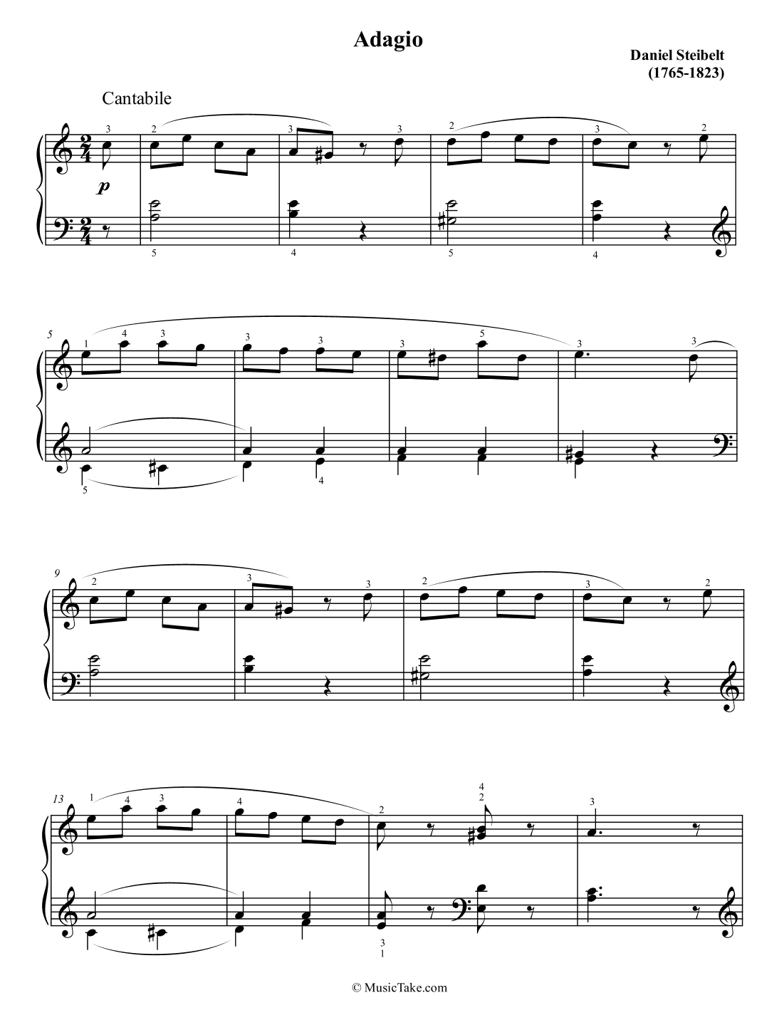 Steibelt Adagio in A minor (arr. Ben Choupak)