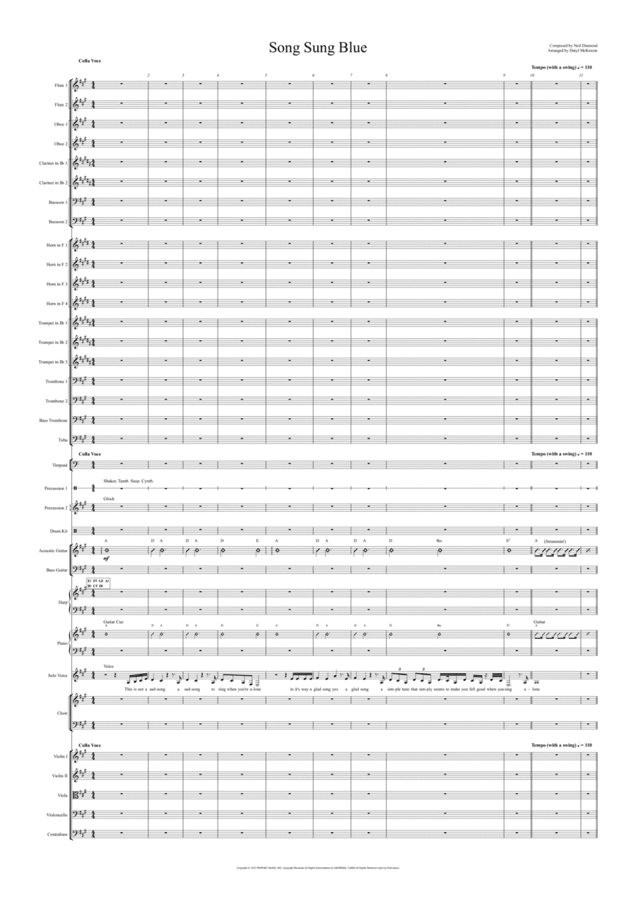 Song Sung Blue (arr. Daryl McKenzie)