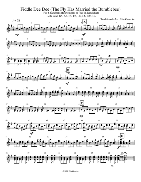 Fiddle Dee Dee (The Fly Has Married the Bumblebee) (arr. Erin Gerecke)
