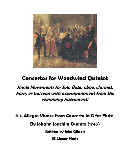 Allegro Vivace - Concerto in G for Flute - set for woodwind quintet (arr. John Gibson)