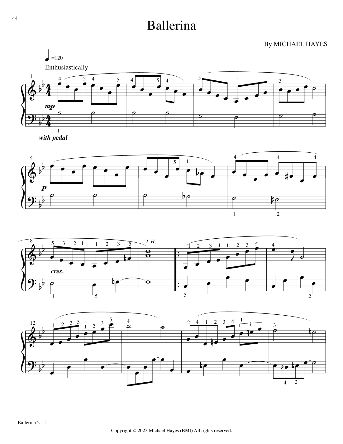 Ballerina - From 24 Short Piano Pieces in All Keys