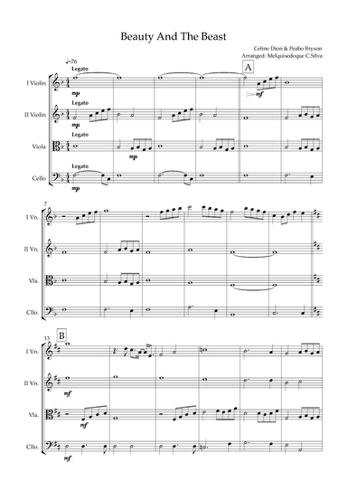 Beauty And The Beast (arr. Melquisedeque C.Silva)