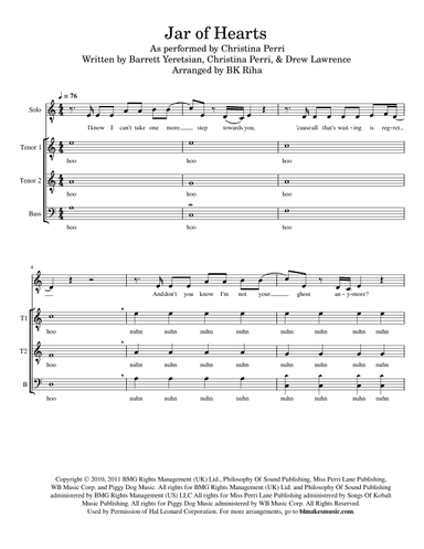 Jar Of Hearts (arr. BK Riha / Brandy Kay Riha)