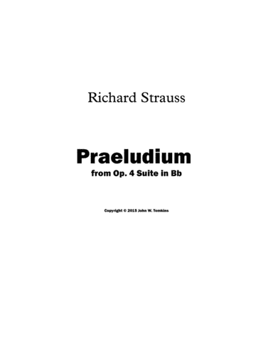 Praeludium from Op. 4 Suite, arranged for Wind Quintet (arr. John Tomkins)